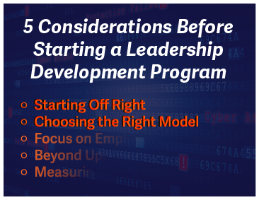 5 Considerations Before Starting a Leadership Development Program